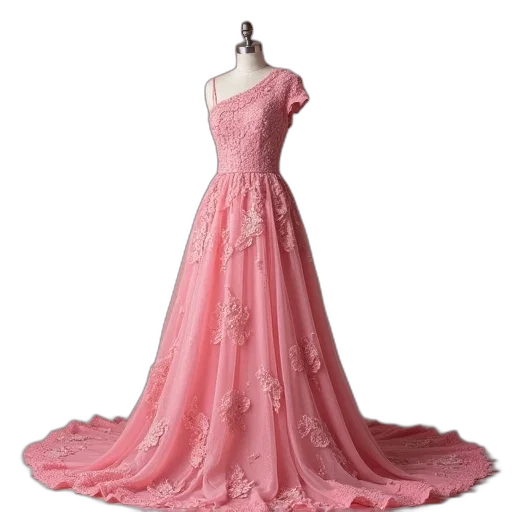 dress, pastel, pink, one transparent PNG cut-out