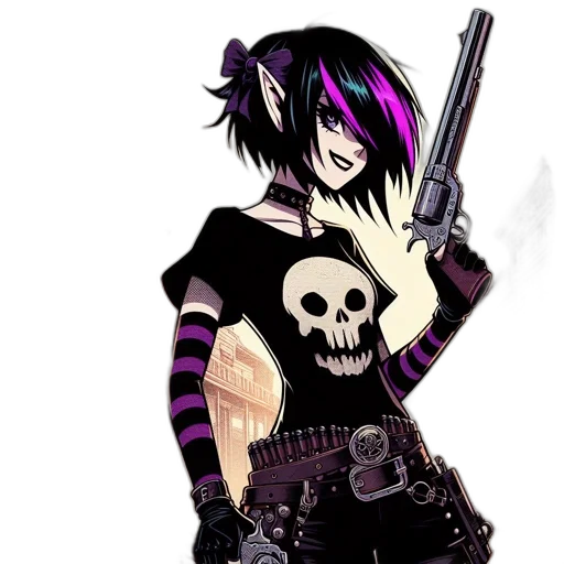 weapon, concept art, comic book art, cartoon, fantasy art, animated, character, pink transparent PNG cut-out