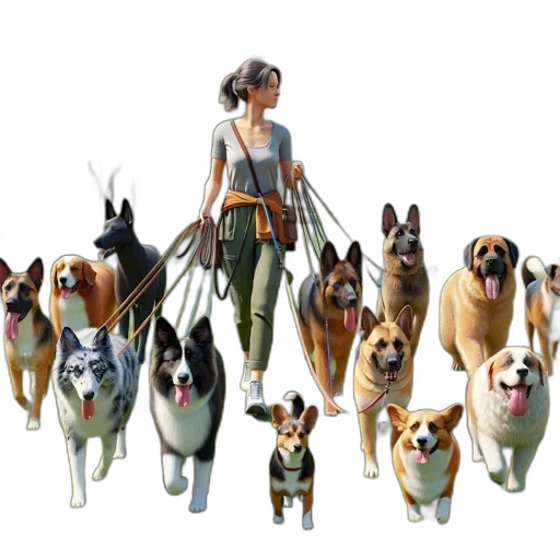 concept art, pixel art, 3d render, photorealistic, woman, walks, through, park transparent PNG cut-out