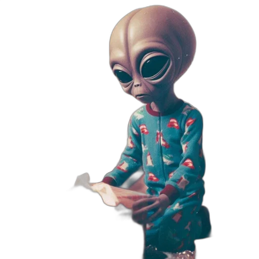 creature, robot, dress, staff, concept art, 3d render, outer space, alien-like transparent PNG cut-out