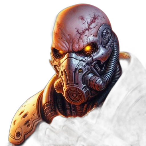 mask, robot, face, concept art, fantasy art, photorealistic, comic book art, armored transparent PNG cut-out