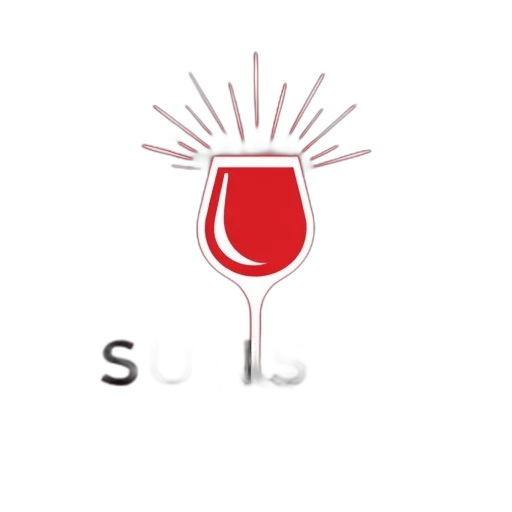 staff, red, stylized, logo, featuring, wine, glass, stem transparent PNG cut-out