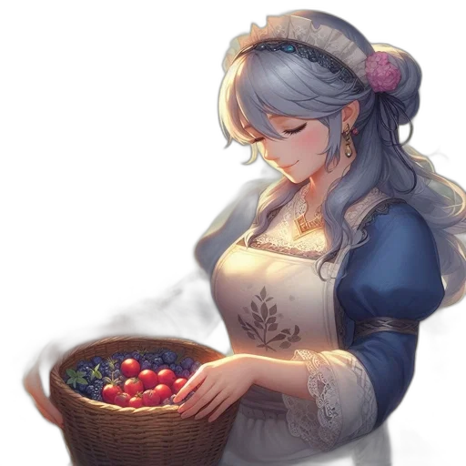 food, dress, crown, jewelry, watercolor, fantasy art, anime, concept art transparent PNG cut-out