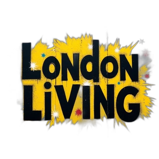 close-up, graffiti-covered, wall, phrase, london, living, large, bold transparent PNG cut-out