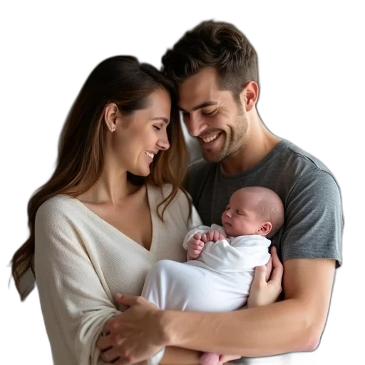 face, photorealistic, young, family transparent PNG cut-out