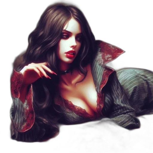 dress, jacket, fantasy art, photorealistic, comic book art, concept art, red, dark transparent PNG cut-out