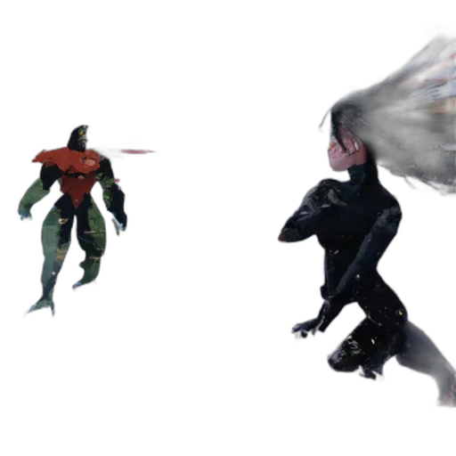 creature, concept art, comic book art, 3d render, fantasy art, outer space, underwater, fire transparent PNG cut-out