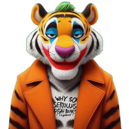 jacket, animal, mask, creature, 3d render, concept art, photorealistic, cartoon transparent PNG cut-out