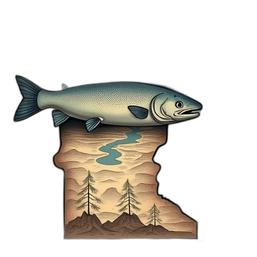 animal, concept art, watercolor, pixel art, photorealistic, underwater, earth tones, vintage-style transparent PNG cut-out