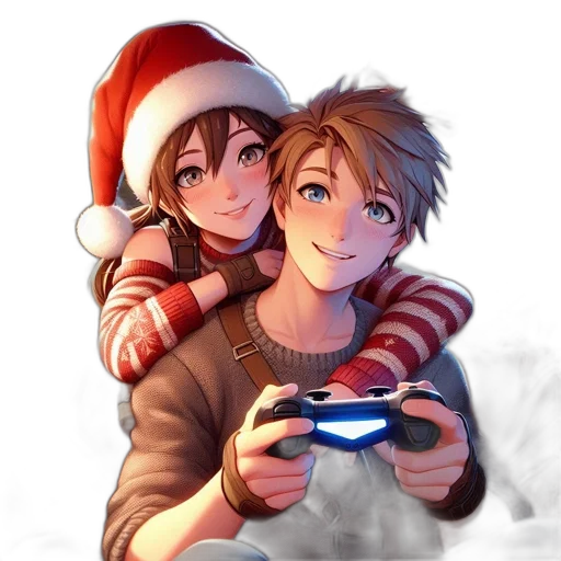 pixel art, photorealistic, anime, concept art, snow, inside, festive, space transparent PNG cut-out