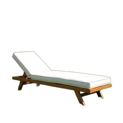 furniture, 3d render, modern, white, brown, wooden, chaise, lounge transparent PNG cut-out