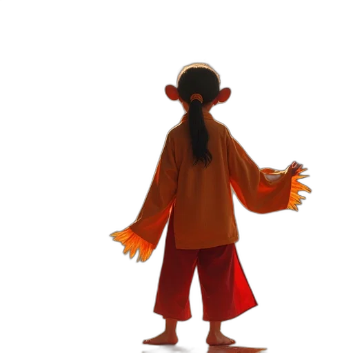 jacket, hat, staff, creature, 3d render, concept art, photorealistic, cartoon transparent PNG cut-out