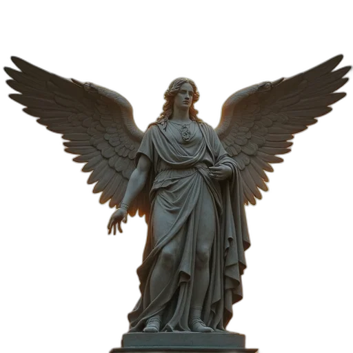 3d render, concept art, photorealistic, vaporwave, angel, independence, philadelphia, pennsylvania transparent PNG cut-out