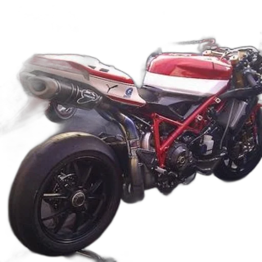 concept art, 3d render, photorealistic, red, motorcycle, white, seat, display transparent PNG cut-out