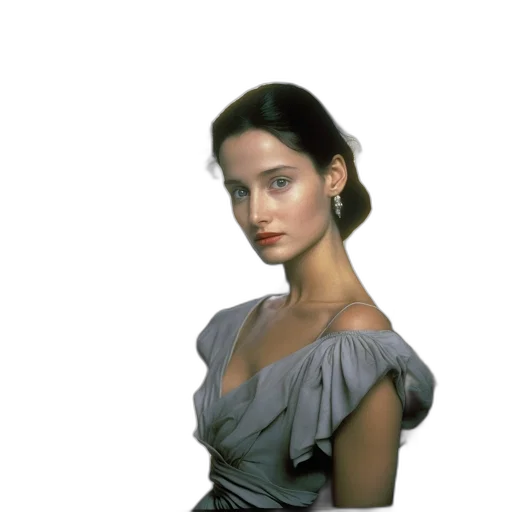 dress, jewelry, robot, face, photorealistic, oil painting, pixel art, vaporwave transparent PNG cut-out
