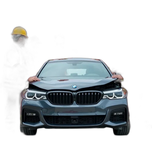 car, photorealistic, 3d render, concept art, fog, fire, group, construction transparent PNG cut-out