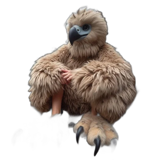 animal, creature, concept art, photorealistic, 3d render, fantasy art, oversized, avian transparent PNG cut-out
