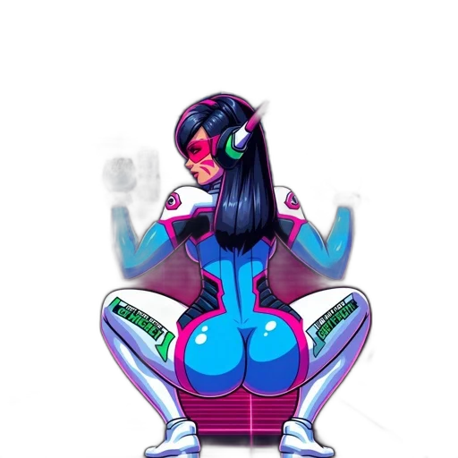 robot, jacket, concept art, vaporwave, cyberpunk, anime, neon lights, outer space transparent PNG cut-out