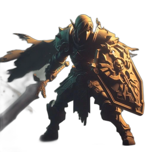sword, weapon, staff, mask, concept art, fantasy art, 3d render, comic book art transparent PNG cut-out