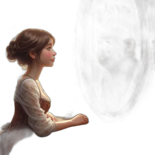 face, dress, creature, mask, concept art, photorealistic, fantasy art, oil painting transparent PNG cut-out