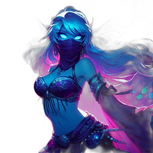 concept art, fantasy art, cyberpunk, vaporwave transparent PNG cut-out