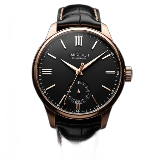 langereich, watch, black, dial transparent PNG cut-out