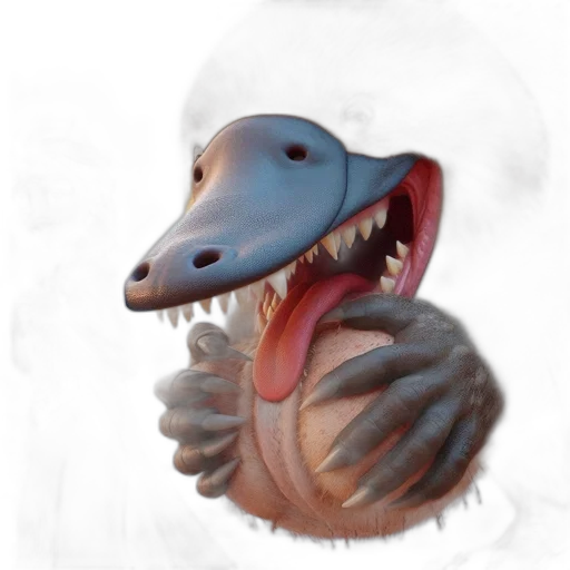 creature, dragon, animal, mask, concept art, 3d render, fantasy art, watercolor transparent PNG cut-out