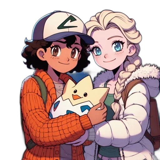 staff, pixel art, watercolor, anime, cartoon, snow, fire, pastel transparent PNG cut-out