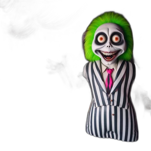 mask, creature, staff, 3d render, concept art, cartoon, immersive, beetlejuice transparent PNG cut-out