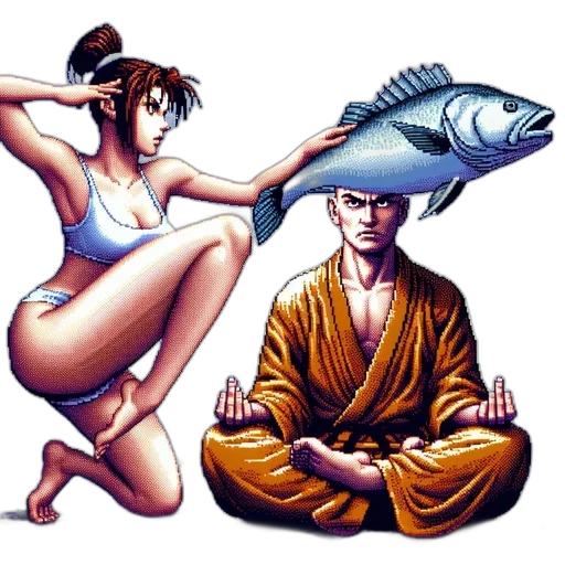 concept art, vaporwave, anime, pixel art, underwater, beach, sunset, fire transparent PNG cut-out
