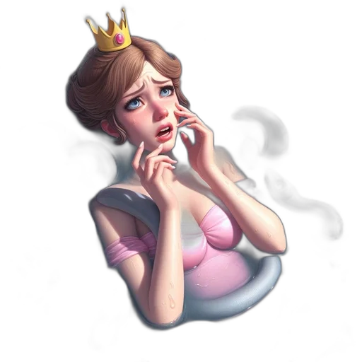 crown, dress, concept art, fantasy art, photorealistic, pixel art, pastel, distressed transparent PNG cut-out