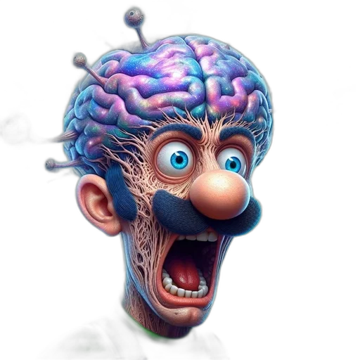 face, creature, crown, mask, 3d render, concept art, photorealistic, cartoon transparent PNG cut-out