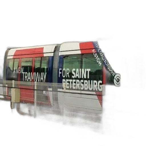 concept art, photorealistic, new, tramway, saint, petersburg, being, showcased transparent PNG cut-out