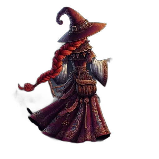 staff, hat, mask, dress, concept art, fantasy art, 3d render, pixel art transparent PNG cut-out