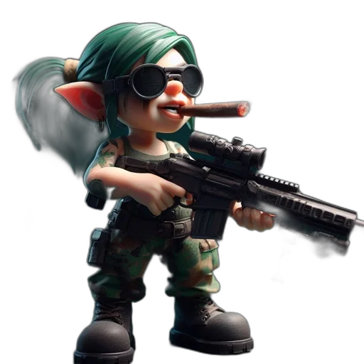 weapon, staff, 3d render, concept art, cyberpunk, animated, figure, potentially transparent PNG cut-out