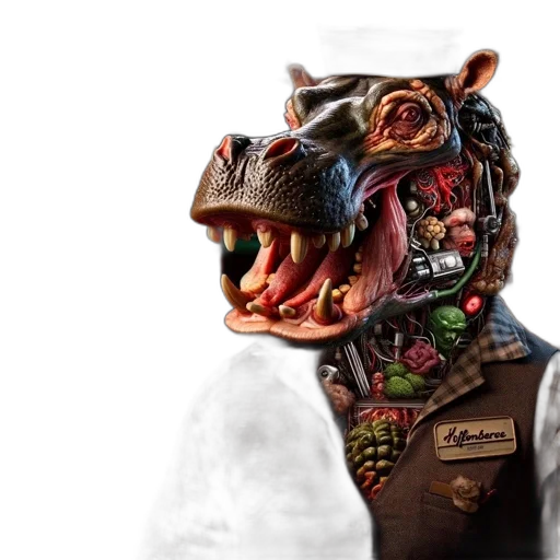 mask, animal, face, creature, concept art, 3d render, photorealistic, retro-style transparent PNG cut-out