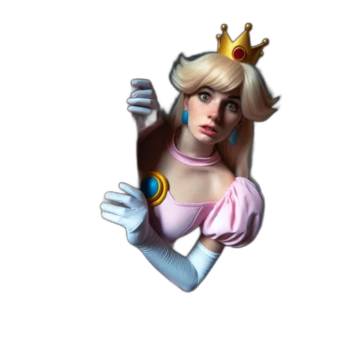 crown, staff, dress, face, concept art, pixel art, fantasy art, 3d render transparent PNG cut-out
