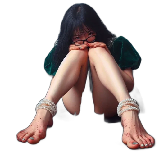 shoes, dress, face, mask, photorealistic, oil painting, concept art, 3d render transparent PNG cut-out