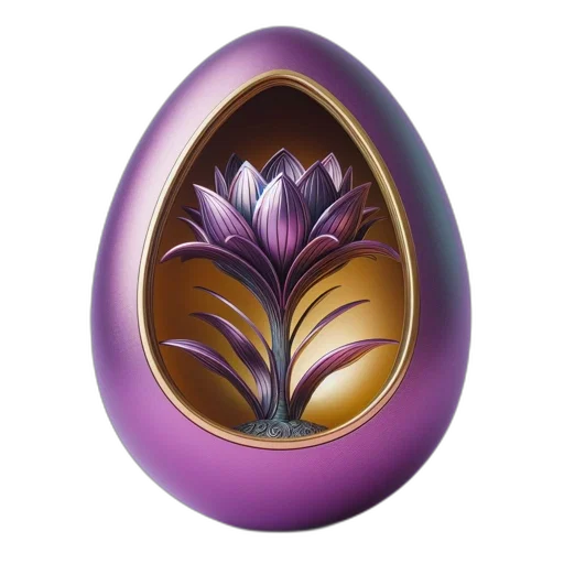 jewelry, crown, photorealistic, 3d render, egg-shaped, structure, metallic, material transparent PNG cut-out