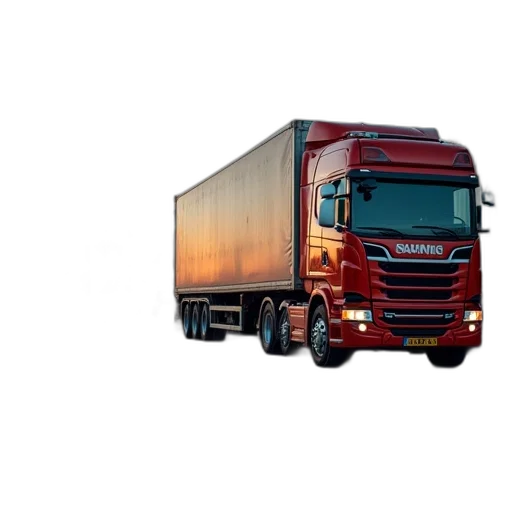 photorealistic, 3d render, trucks, factory transparent PNG cut-out