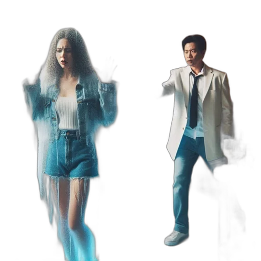 jacket, concept art, 3d render, comic book art, vaporwave, neon lights, outer space, underwater transparent PNG cut-out