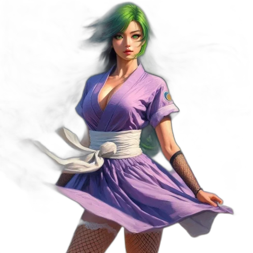 dress, staff, concept art, fantasy art, photorealistic, 3d render, green, pastel transparent PNG cut-out
