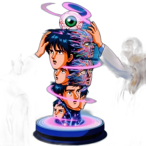 bottle, concept art, vaporwave, 3d render, anime, outer space, central, character transparent PNG cut-out