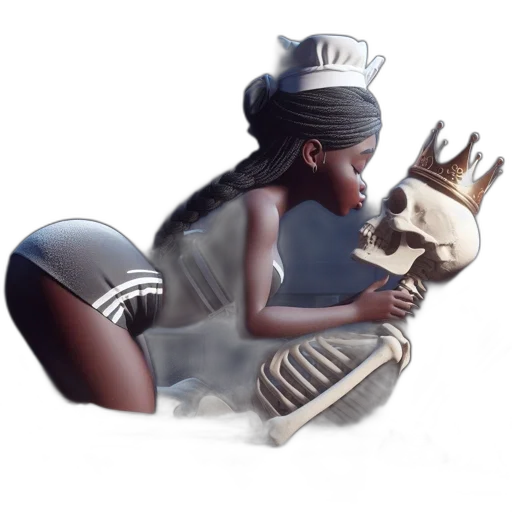 crown, jewelry, mask, concept art, fantasy art, 3d render, photorealistic, eerie transparent PNG cut-out