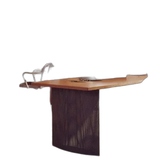 furniture, staff, 3d render, modern, office, space, wooden, desk transparent PNG cut-out
