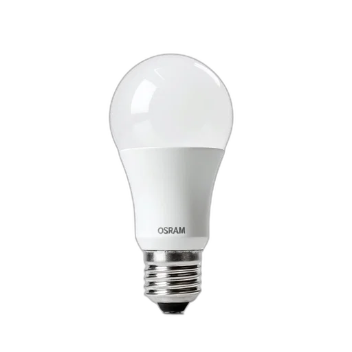 white, osram, led, bulb, silver, base, cap, isolated transparent PNG cut-out
