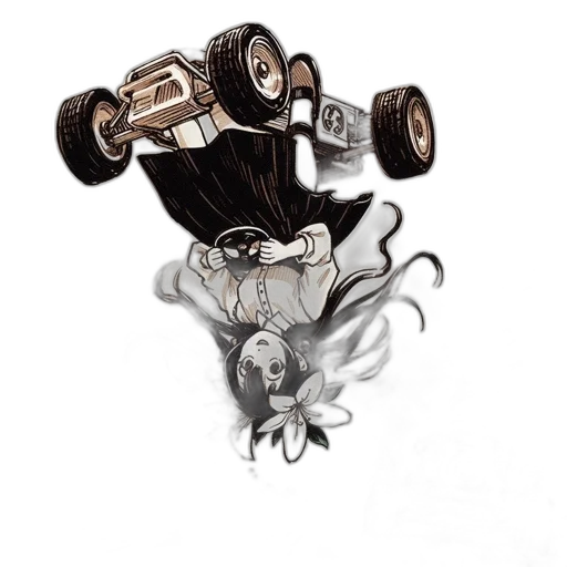 car, robot, hair, jewelry, concept art, comic book art, fantasy art, photorealistic transparent PNG cut-out