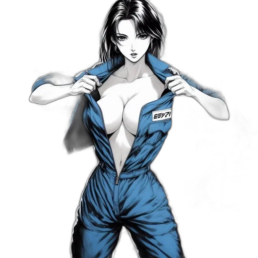 dress, staff, jacket, weapon, comic book art, concept art, anime, photorealistic transparent PNG cut-out