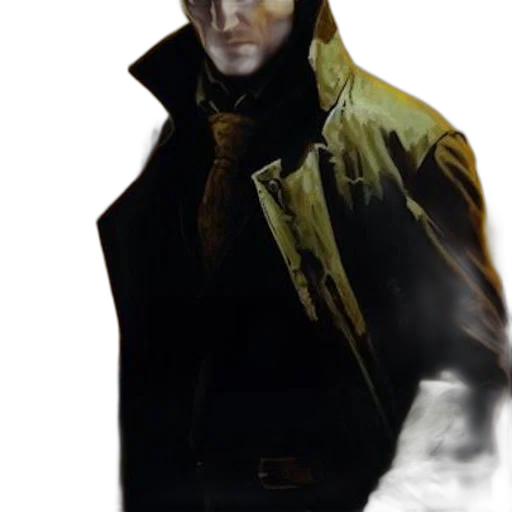 jacket, staff, face, mask, concept art, photorealistic, comic book art, fantasy art transparent PNG cut-out
