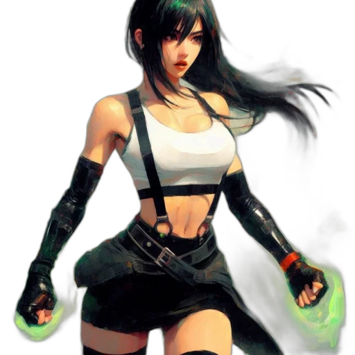 concept art, cyberpunk, fantasy art, 3d render, green, neon, monochrome, animated transparent PNG cut-out